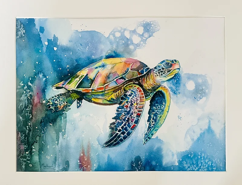 Akvarell Turtle av Madhuri Thakur