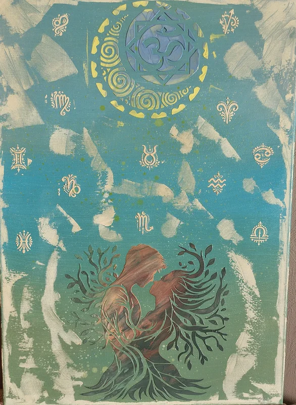 Akrylmålning Divine love av Biljana Teletina