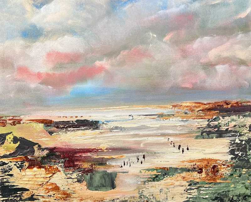 Akrylmålning Where the sky open av Anne-lee Andersson