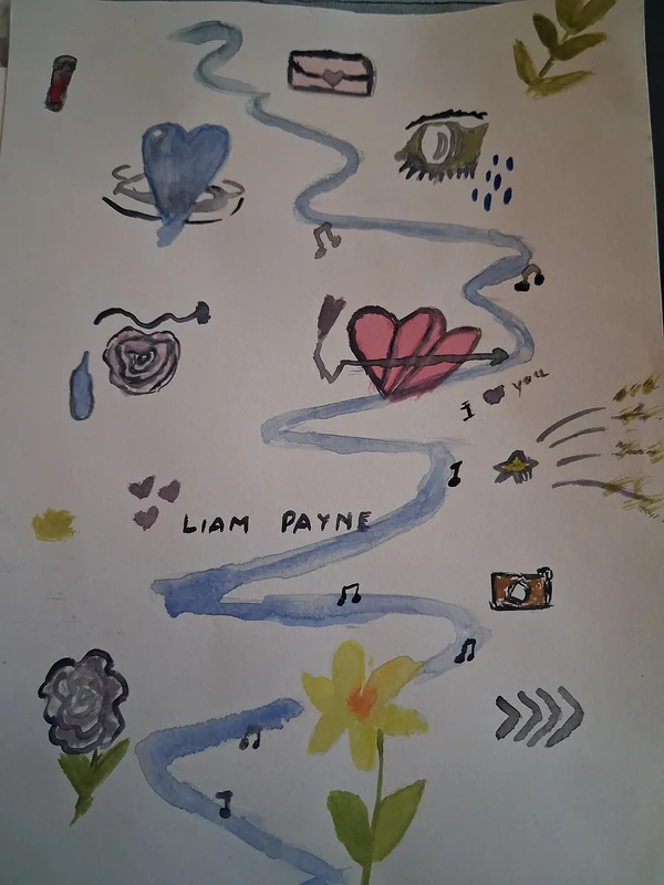 Akvarell Music paint for Liam av Katja Tuovila