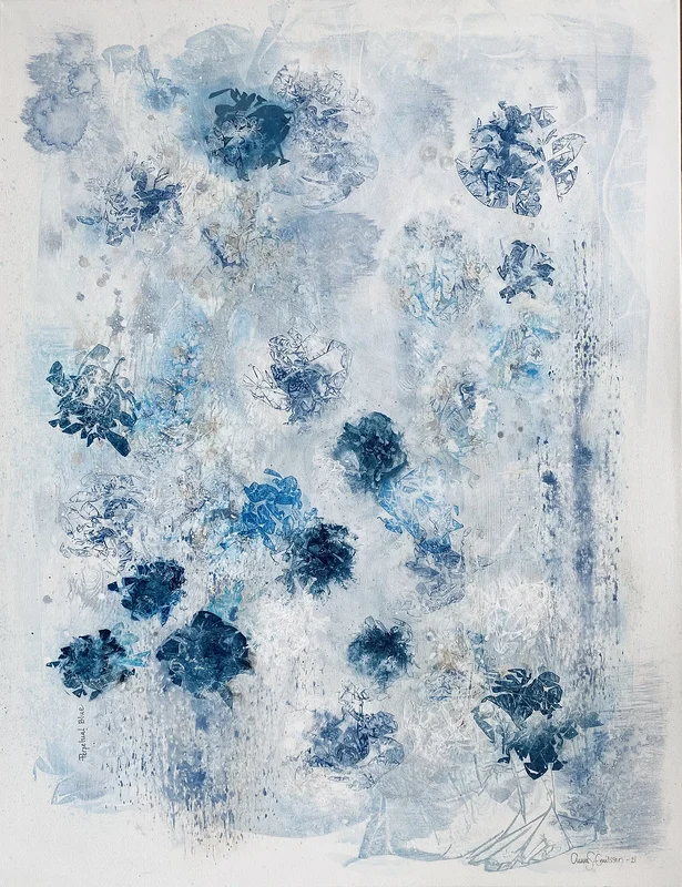 Akrylmålning PERPETUAL BLUE av Anna Sandberg Emilsson