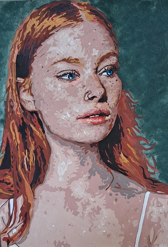 Akrylmålning Marble II av Viktoria Larsson