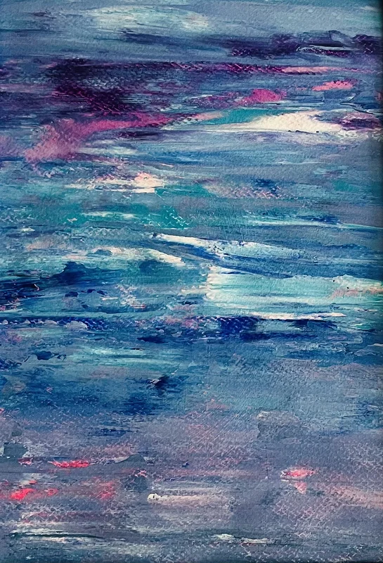 Akrylmålning Sunset reflection av Amie Norrman Söderman
