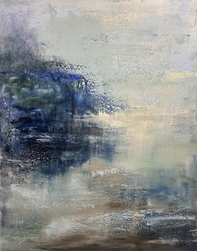Akrylmålning Blå drömmar av Ulrica Halling Olsson_art Stockholm