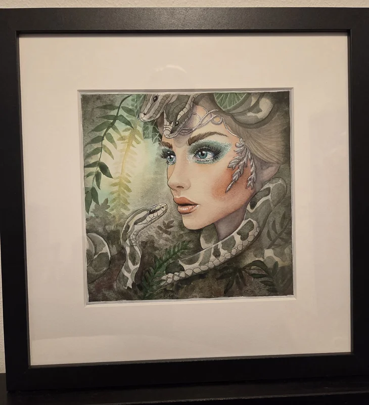 Akvarell Djungle beauty av Maria Blom