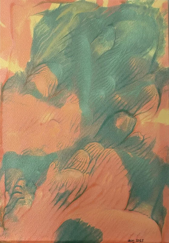 Akrylmålning Den gröna hägringen av Ann-Christin (Acmpainting) Martinsson