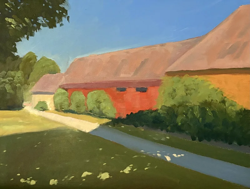 Oljemålning Vid Öveds Kloster av Joakim Bernhardsson