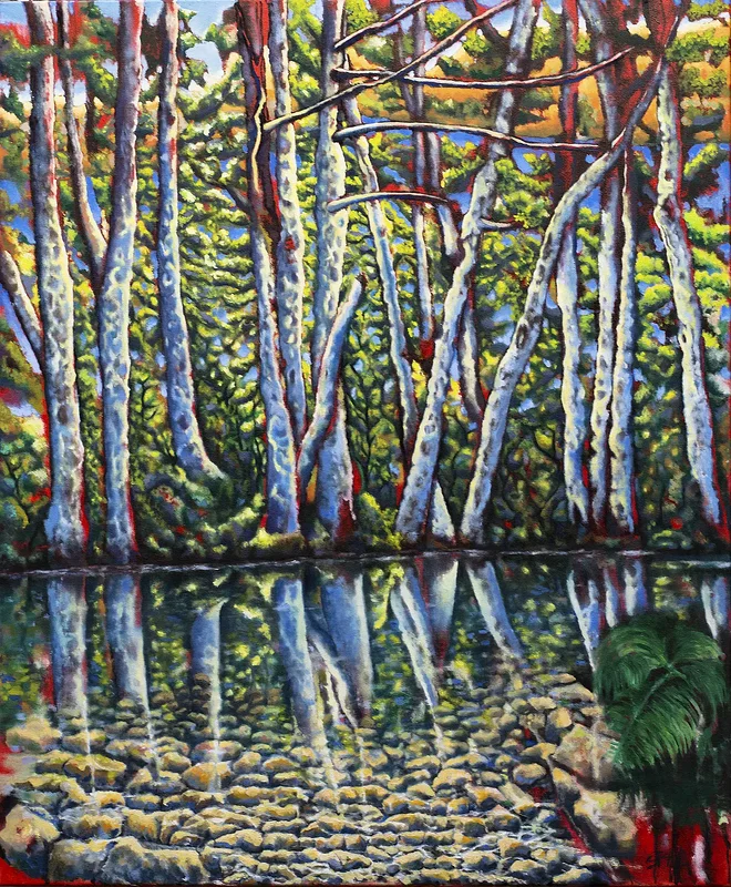 Oljemålning Natura n.4 av Eduardo Bava