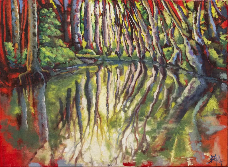 Oljemålning Natura n.2 av Eduardo Bava