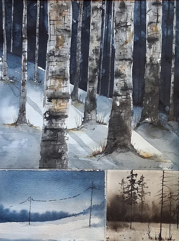 Akvarell Dalsland av Erik Kihlberg