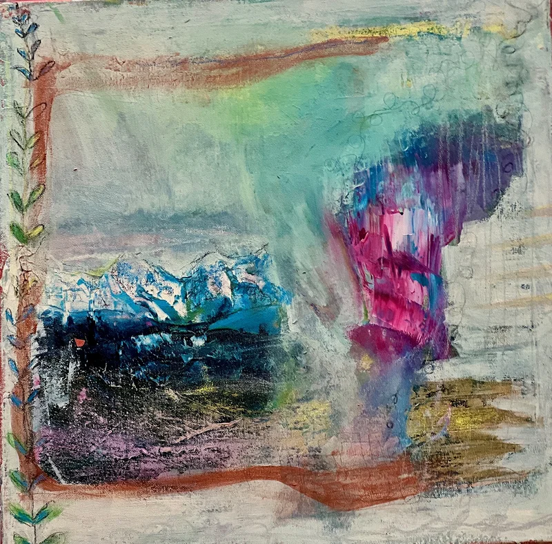 Akrylmålning The mountain &amp; the the whirlwind av Art By Nina Johansson