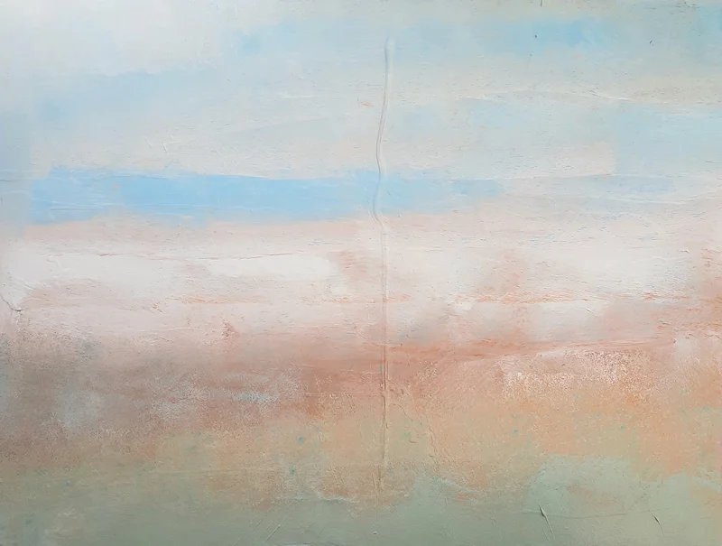 Akrylmålning Blue horizon av Ylva Olofsson