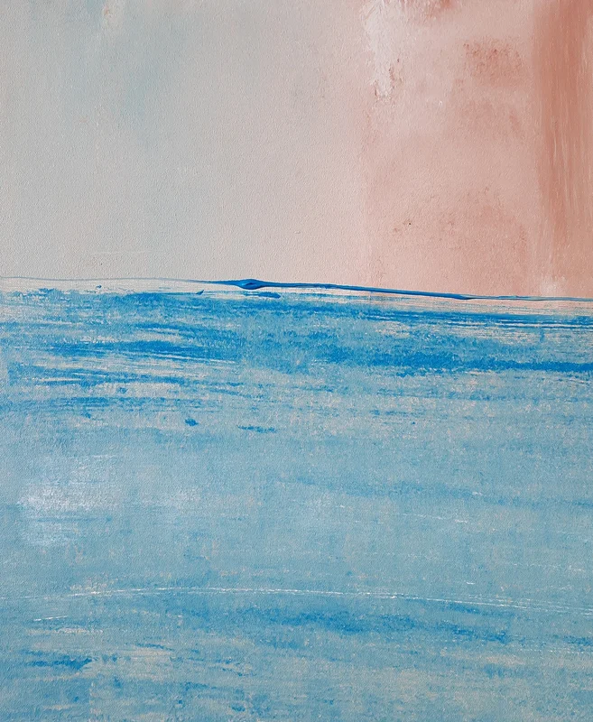 Akrylmålning Blue wave av Ylva Olofsson