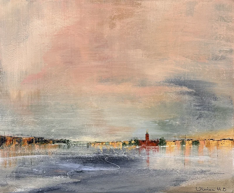 Akrylmålning I hjärtat av Stockholm av Ulrica Halling Olsson_art Stockholm