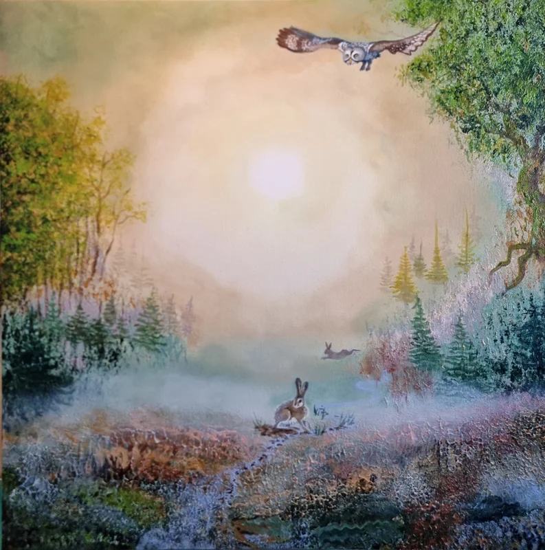 Akrylmålning Natures Elegance av Pia Blomqvist von Rosen