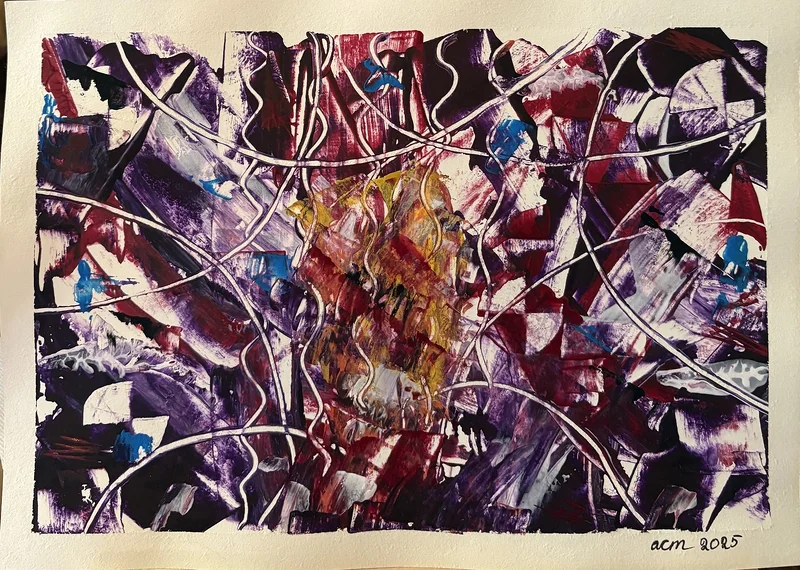 Akrylmålning Trådar av Ann-Christin (Acmpainting) Martinsson
