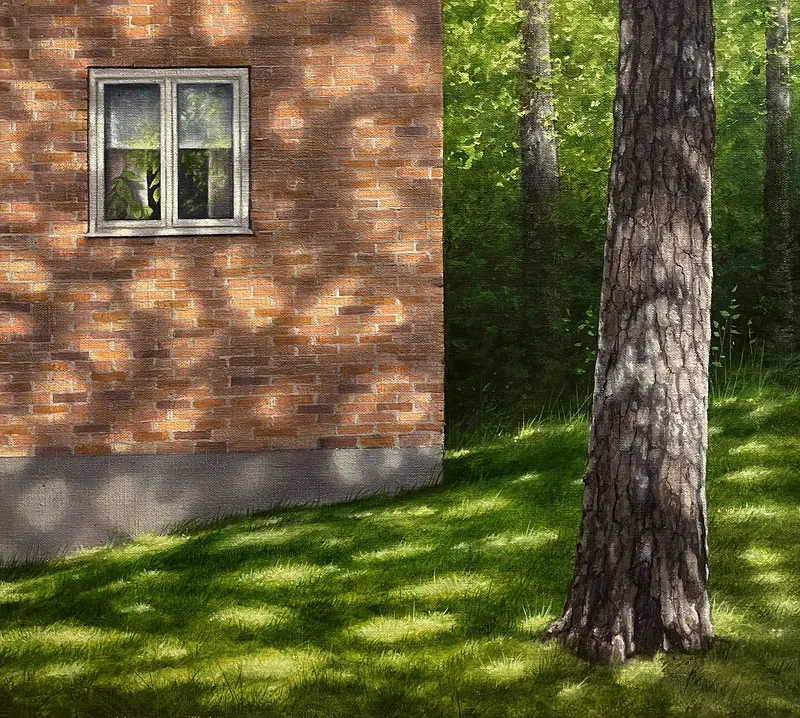 Oljemålning Skuggor och Ljus av Anette Björk Swensson