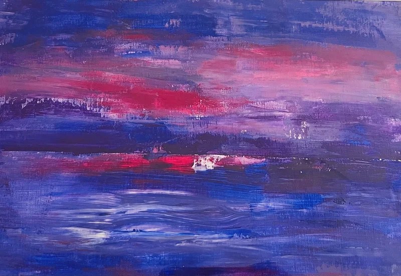 Akrylmålning Magic sunset 2 av Amie Norrman Söderman