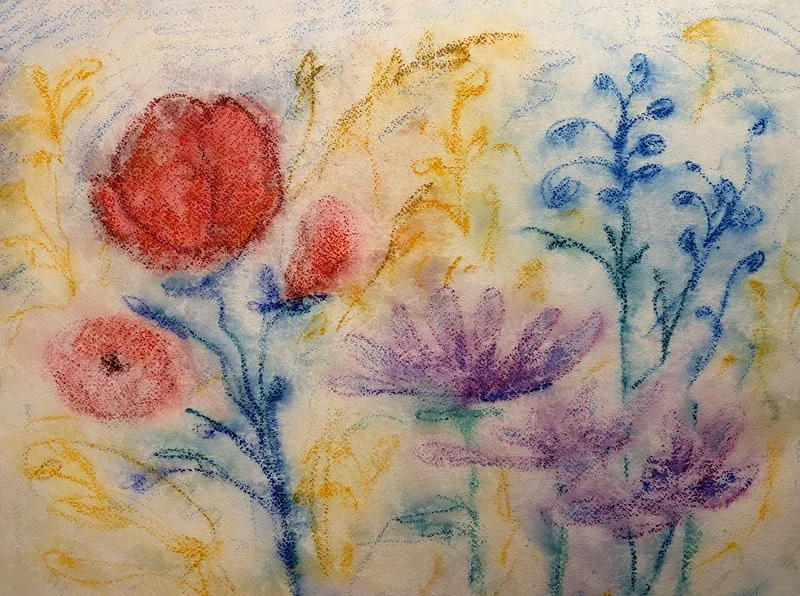 Distant summer flowers av Elin Asplund