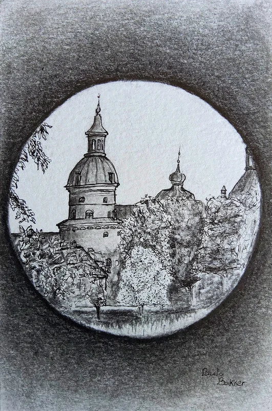 Gripsholms slott mini teckning 3 av Paula Bakker