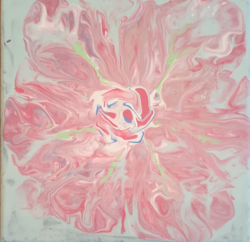 Akrylmålning Blomma av Katri Kettunen