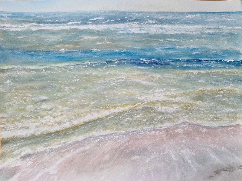 Akvarell Smygehuk coast av Anna M. Puig Molina
