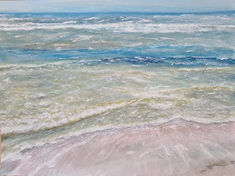 Akvarell Smygehuk coast av Anna M. Puig Molina