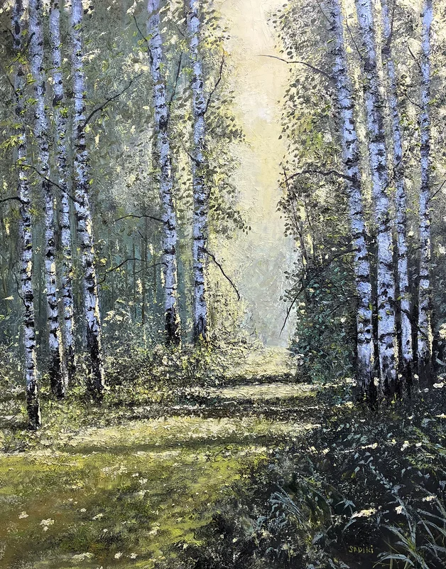 Oljemålning Sommaridyll av Notte Hedberg