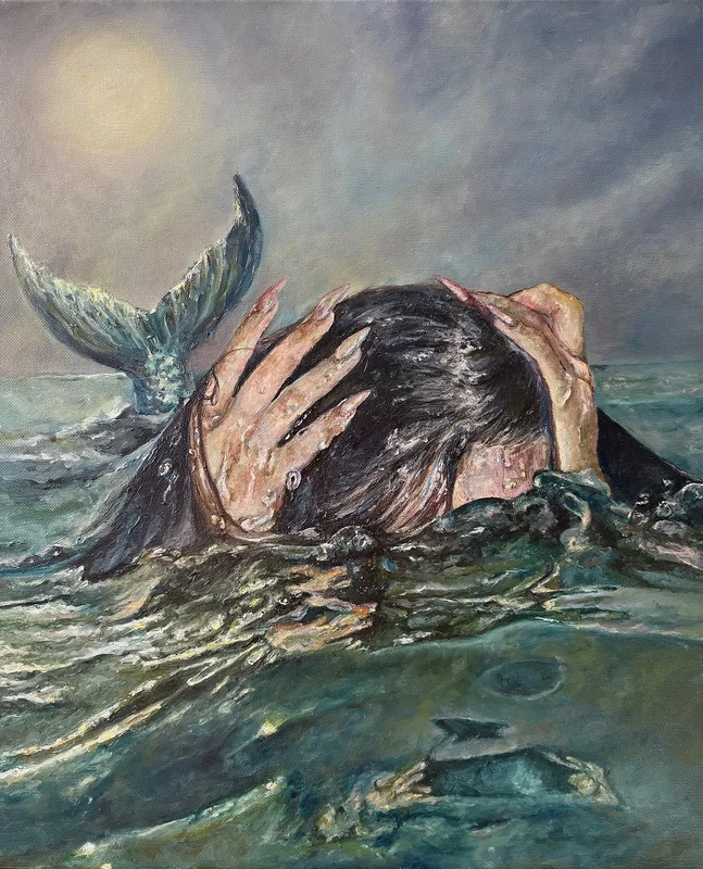 Oljemålning Sirens Solstice av Anastasiya Kostyuk
