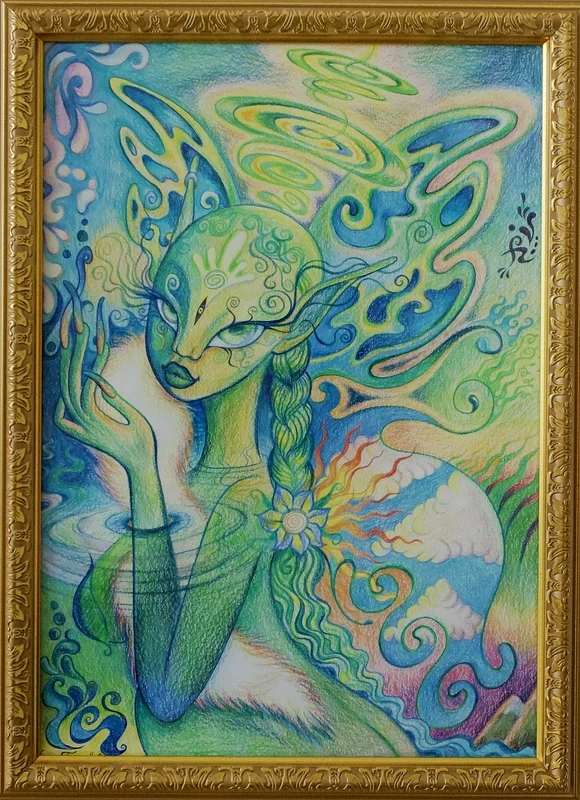 Akvarell HIGHER SELF av Norea Fagrell