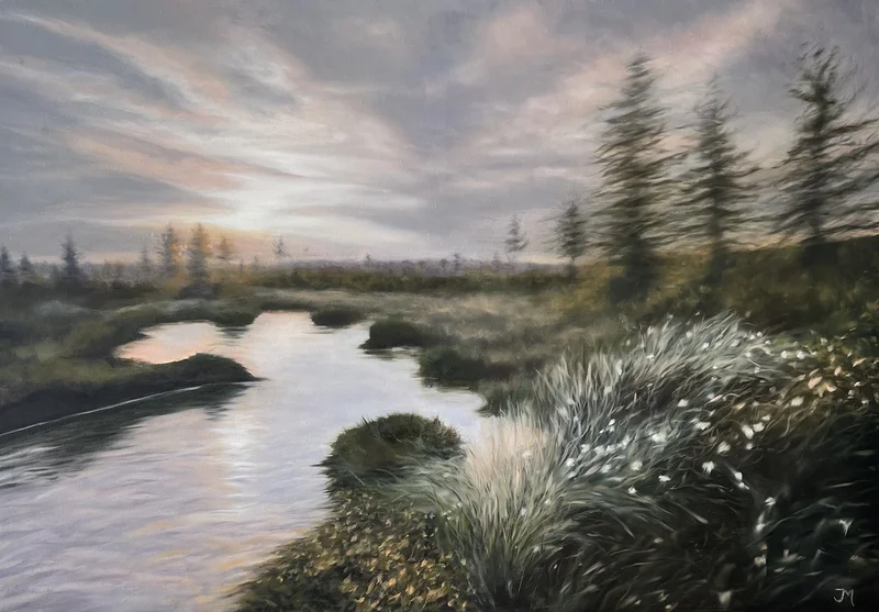 Oljemålning Distant light av Jessica Mac Guinness