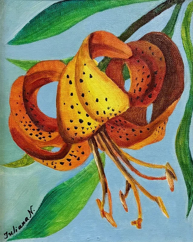 Oljemålning Blomma av Juliana Boneva