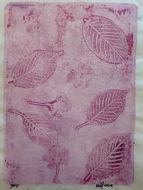 Akrylmålning Pink spring av Mikael Da Silva Eriksson