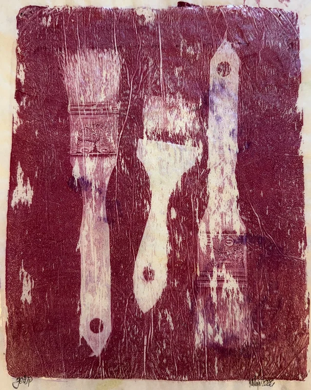 Akrylmålning Brushes/Penslat av Mikael Da Silva Eriksson