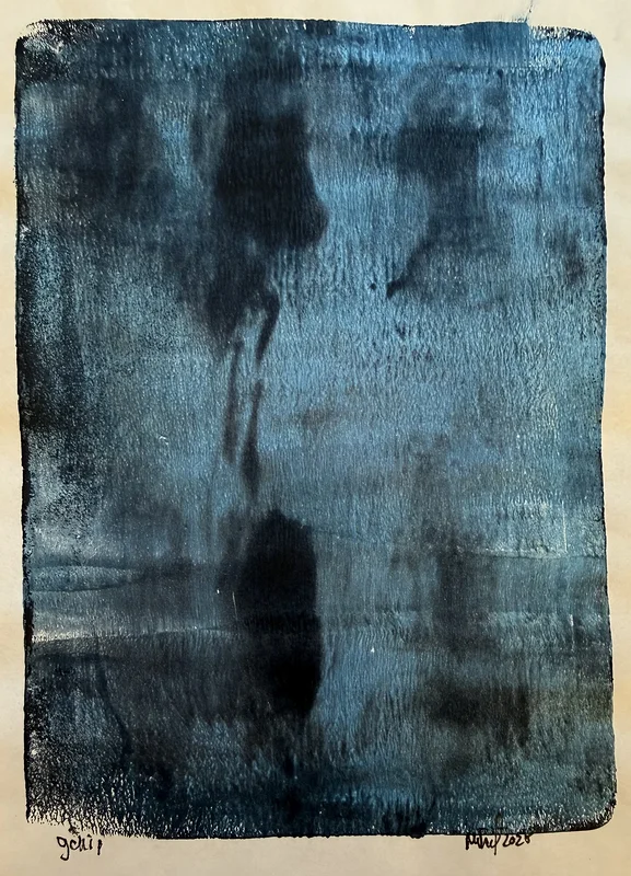Akrylmålning In the dark av Mikael Da Silva Eriksson
