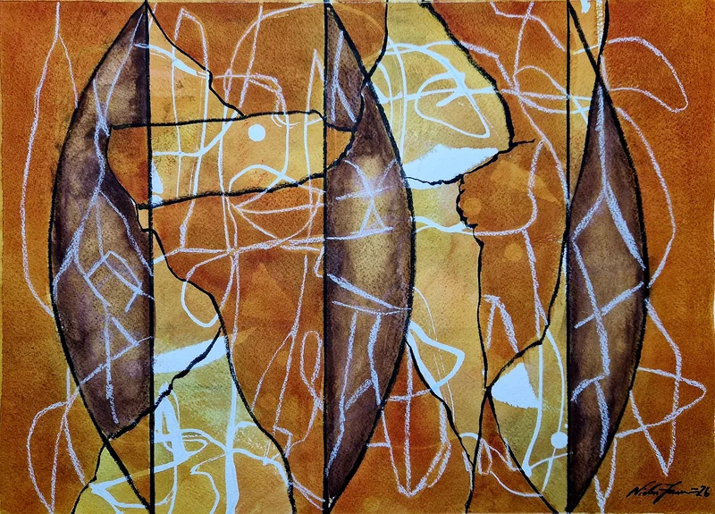 Akvarell Utan titel av Niclas Jönsson