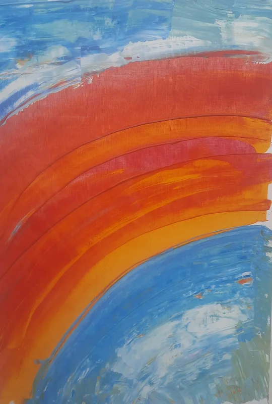 Akrylmålning Rainbow 3 av Ylva Olofsson