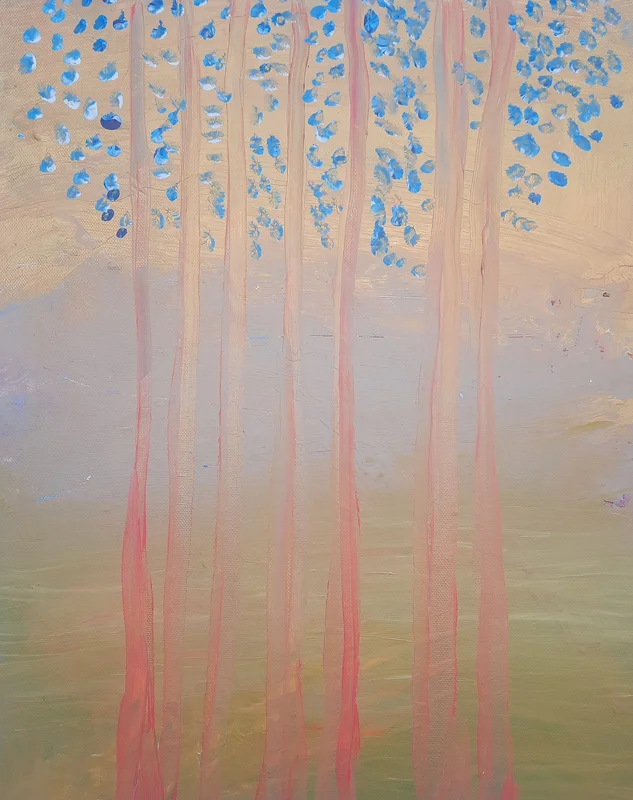 Akrylmålning Trees av Ylva Olofsson