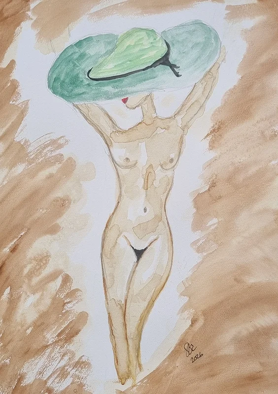 Akvarell Lady av Susann Edvinsson-Larsson
