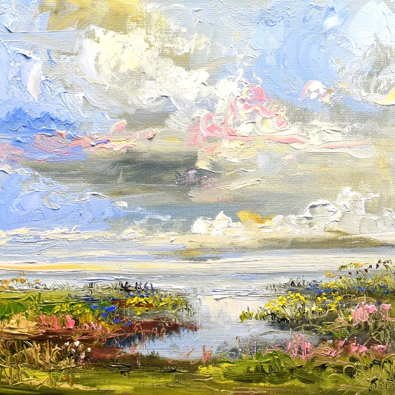 Oljemålning Sea light av Sonja Brussen