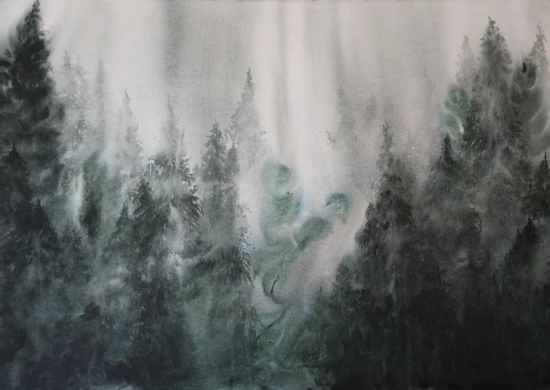 Akvarell Dancing Mist av Annie Widdgård