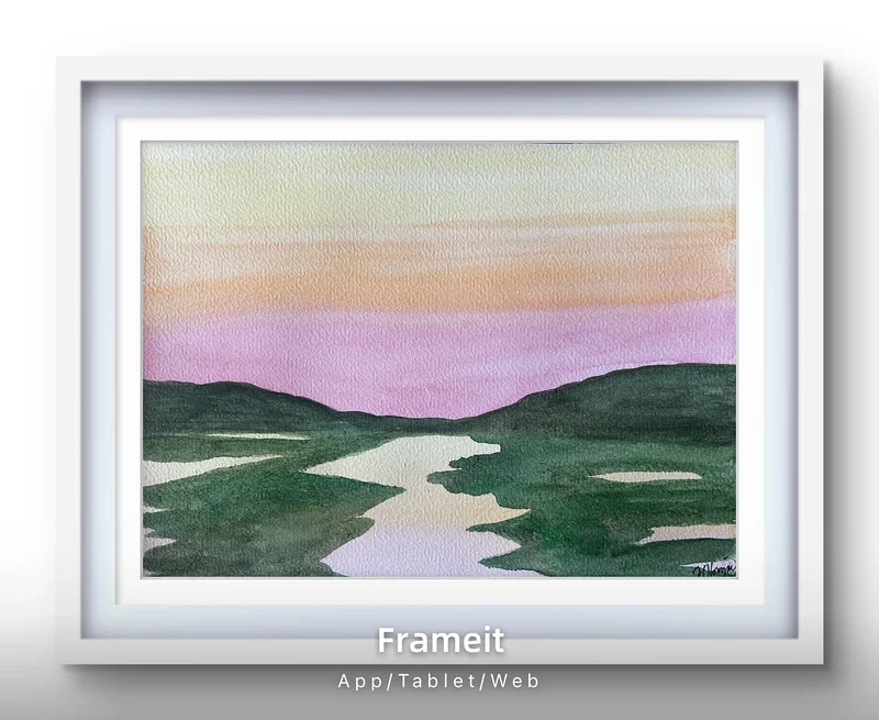 Akvarell Sunset av Johanna Norrgård