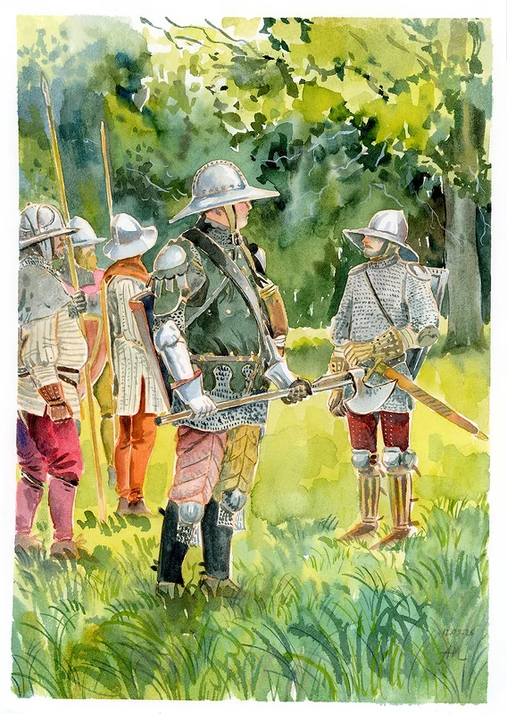 Akvarell Battle of Visby av Anastasiia Mazeina