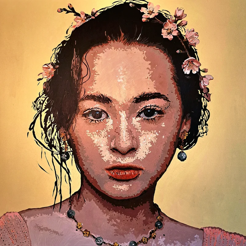 Akrylmålning Mandarine av Viktoria Larsson