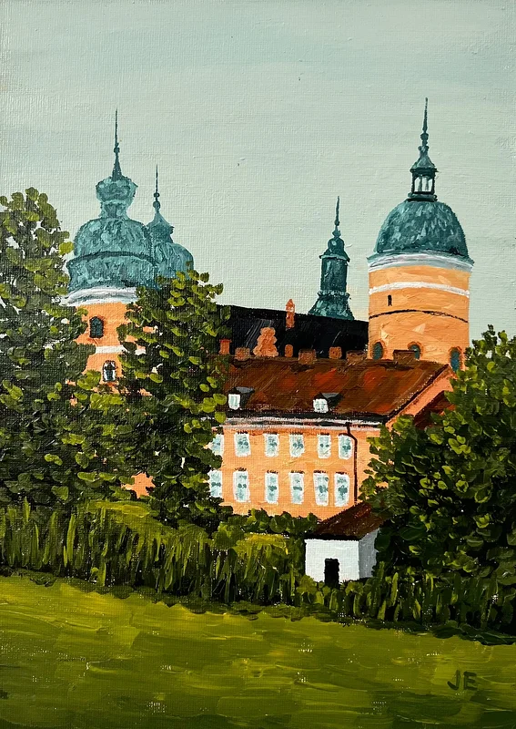 Akrylmålning Gripsholms slott av Jonny Eriksson