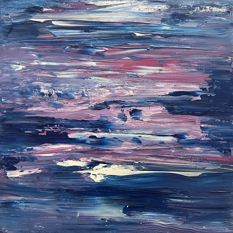 Akrylmålning Purple sunset av Amie Norrman Söderman