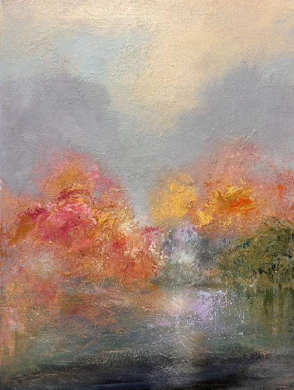 Akrylmålning Ljumma vindar av Ulrica Halling Olsson_art Stockholm
