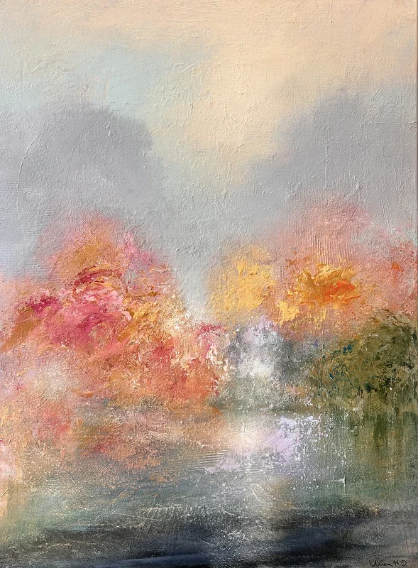 Akrylmålning Ljumma vindar av Ulrica Halling Olsson_art Stockholm