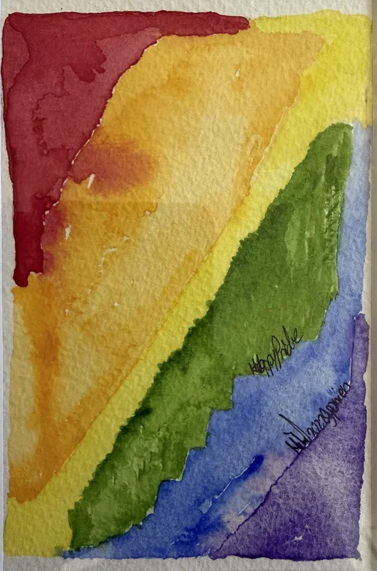 Akvarell Happy Pride av Mikael Da Silva Eriksson