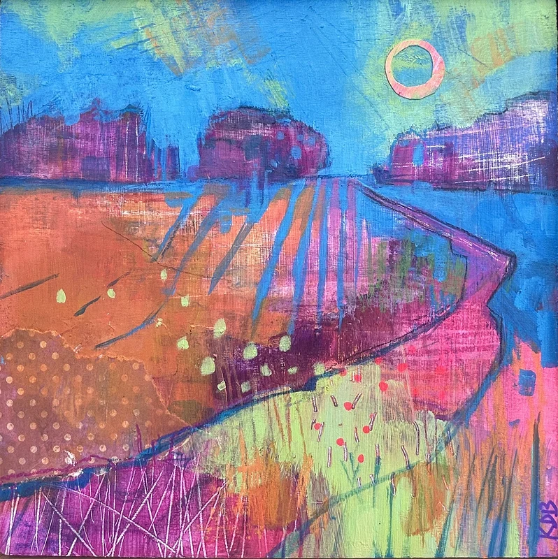Akrylmålning Summers orb av Katie Dalros-Bingham
